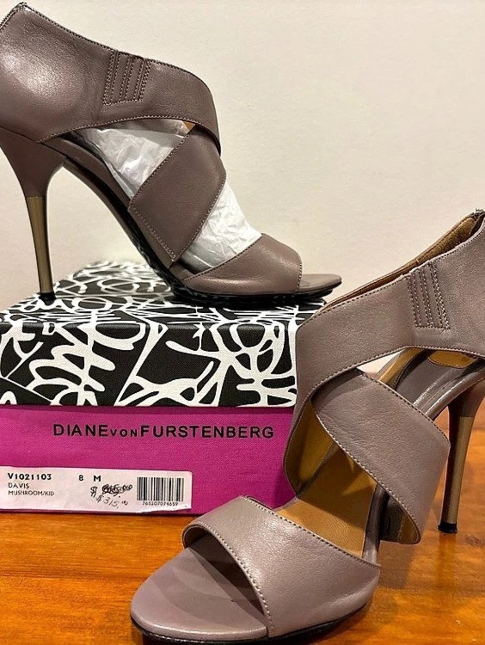 Diane von Furstenberg Davis Heels Brown US 8